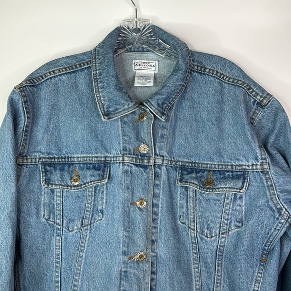 Vintage Arizona Denim Jean Trucker Jacket Size Large - Picture 2 of 8